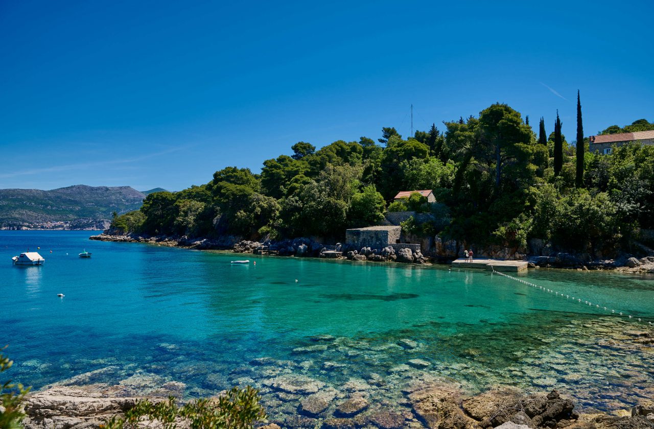 Traditional Adriatic excursion boat on the Elaphiti route from Cavtat