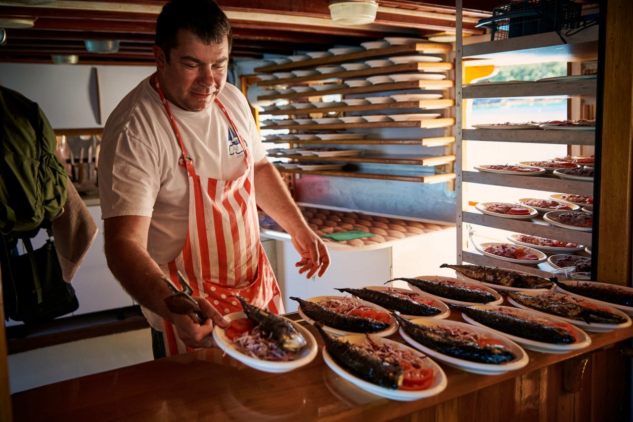 Passengers enjoying the sea and swimming conditions on Adriana Cavtat's Three Islands Cruise