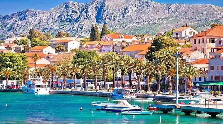 Cavtat harbour and promenade