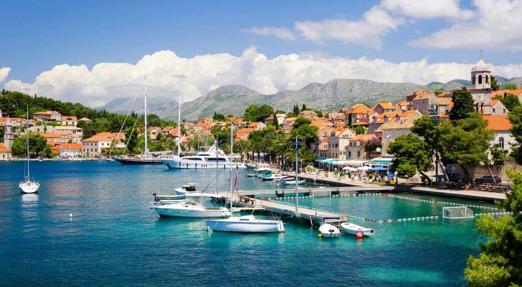 Official fleet image showing one of the ten Adriana Cavtat ships used for the full-day Elaphite Islands excursion (Koločep, Šipan, and Lopud) departing from Cavtat harbor.