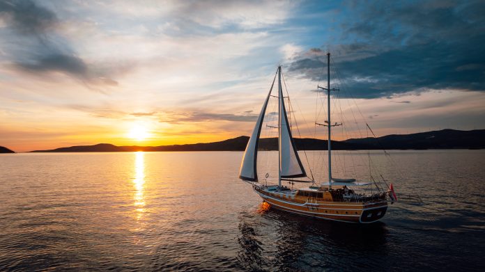 default Sunset panorama cruise — sailboat silhouetted against a Dubrovnik sunset