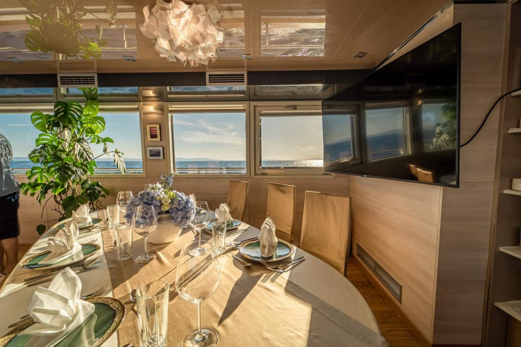 36. RIVA Formal dining in salon - Upper deck