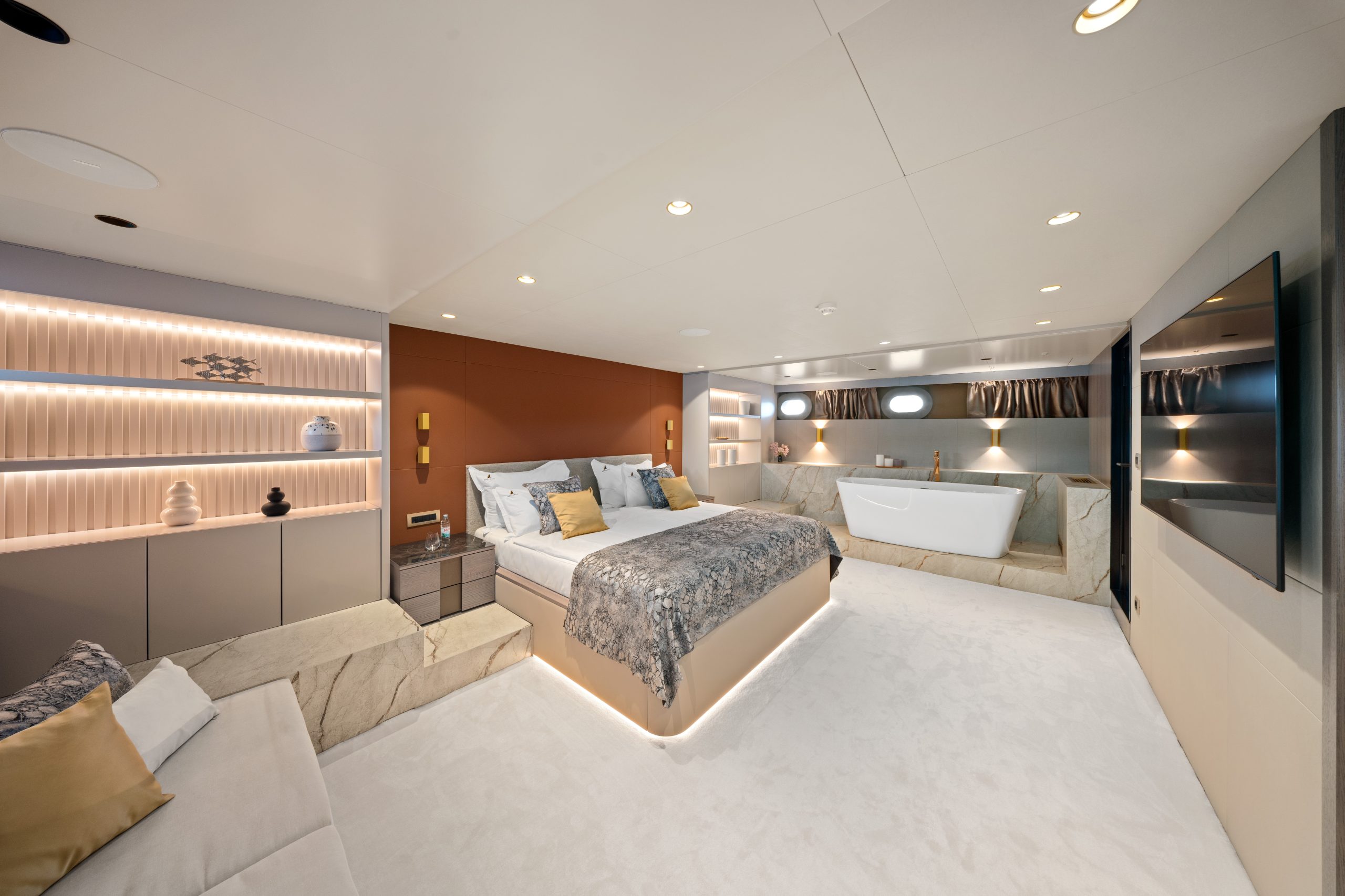 Nocturno master stateroom lower deck