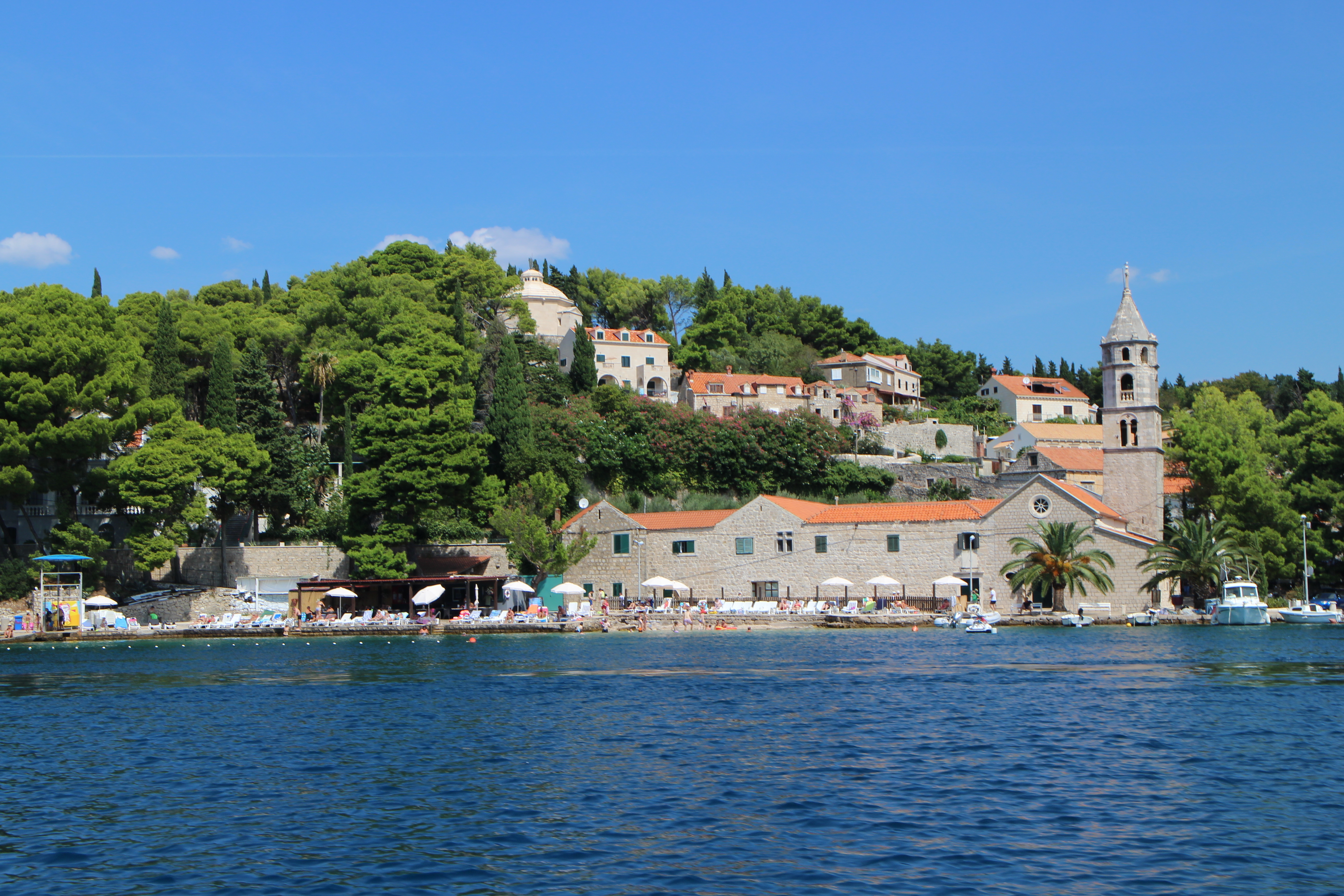 View across Cavtat in winter light